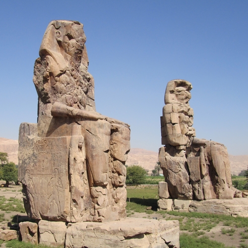 Kolossen van Memnon in Luxor